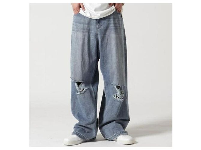 Autre Marque Pantalones de denim LUSOR DESTROY Azul - vista 3