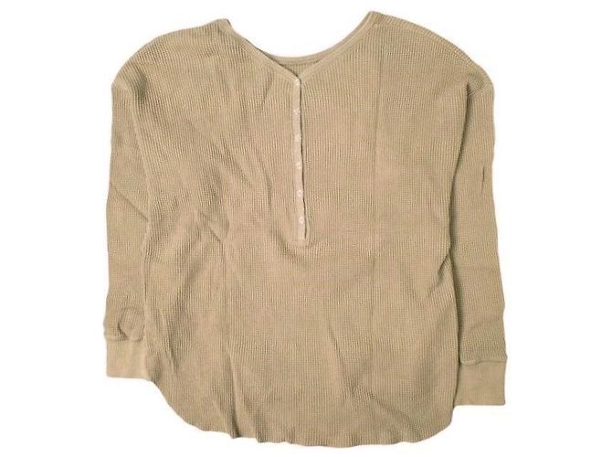 Autre Marque B:MING di BEAMS Top in cotone Henley termico con retro Beige - vista 2