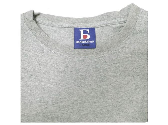 Autre Marque Camiseta de manga larga de algodón con estampado de logo Danke Schon Gris - vista 3