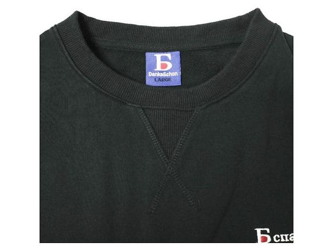 Autre Marque Sudadera de algodón con cuello redondo V-Gusset Danke Schon 24SS Negro - vista 4