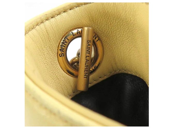 Borsa a spalla in pelle Jamie Mini di Saint Laurent Crudo Giallo - vista 10
