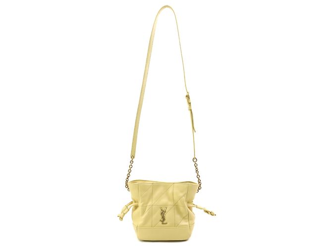 Borsa a spalla in pelle Jamie Mini di Saint Laurent Crudo Giallo - vista 15