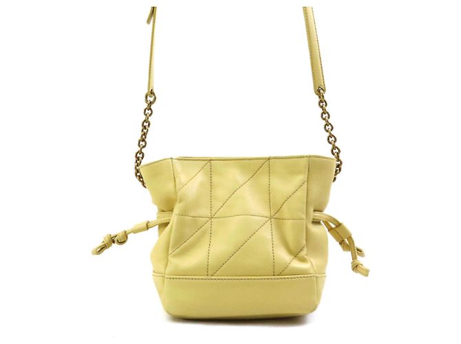 Borsa a spalla in pelle Jamie Mini di Saint Laurent Crudo Giallo - vista 3