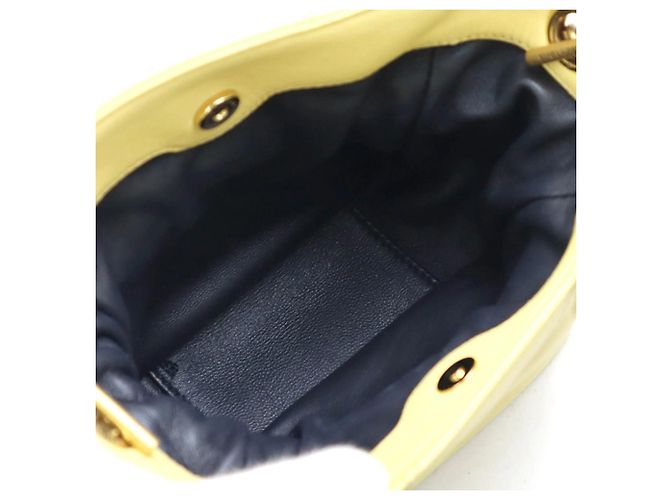 Borsa a spalla in pelle Jamie Mini di Saint Laurent Crudo Giallo - vista 5
