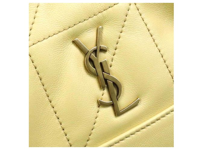 Borsa a spalla in pelle Jamie Mini di Saint Laurent Crudo Giallo - vista 9