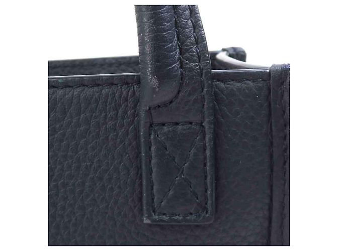 Borsa a spalla in pelle blu navy Christian Dior - vista 11