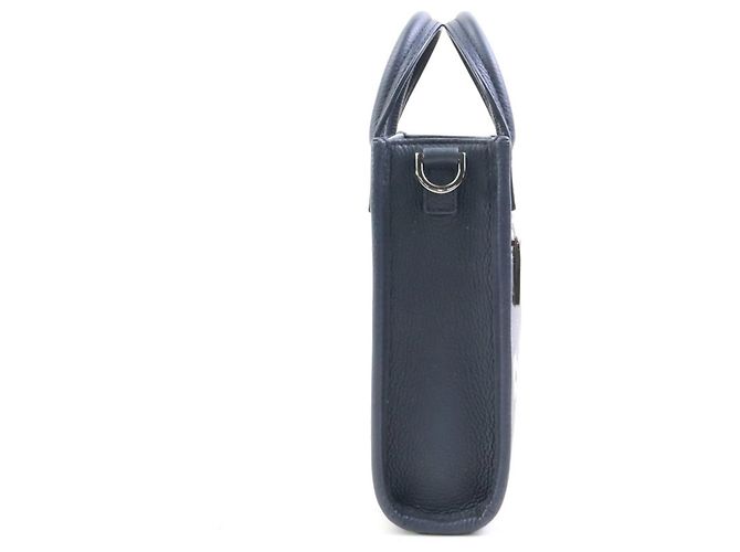 Borsa a spalla in pelle blu navy Christian Dior - vista 2