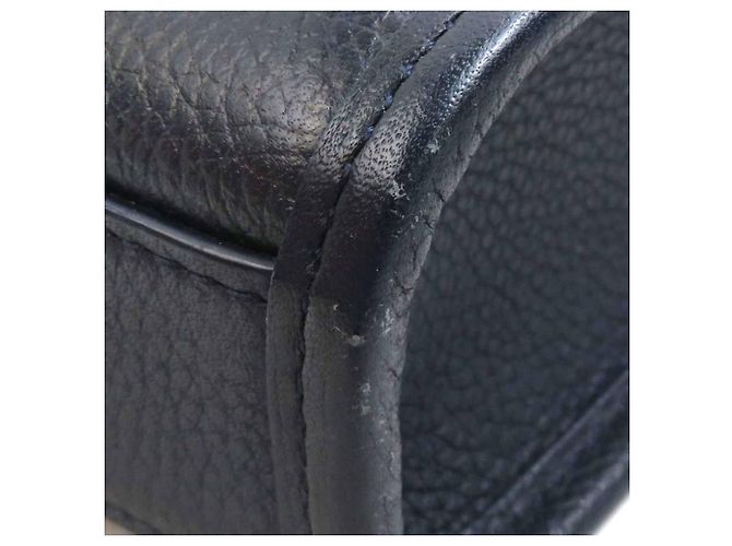 Borsa a spalla in pelle blu navy Christian Dior - vista 6