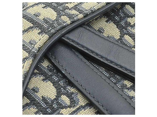 Sattel Tasche aus Marine Canvas und Leder von Christian Dior Marineblau - Ansicht 12