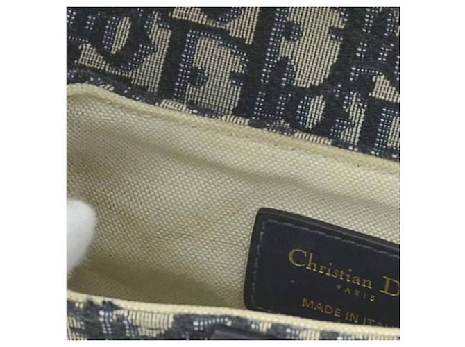 Sattel Tasche aus Marine Canvas und Leder von Christian Dior Marineblau - Ansicht 14