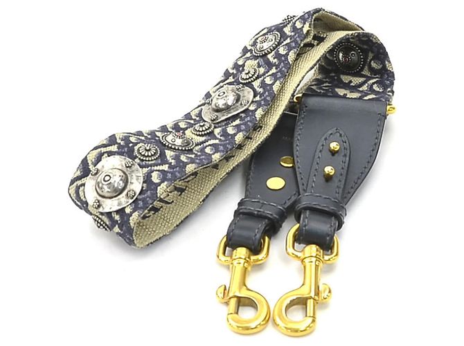 Sattel Tasche aus Marine Canvas und Leder von Christian Dior Marineblau - Ansicht 9