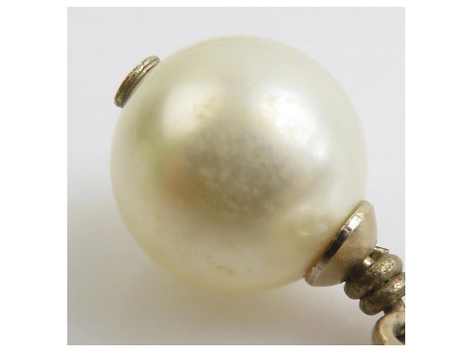 Orecchini a goccia Chanel in oro e bianco D'oro - vista 4