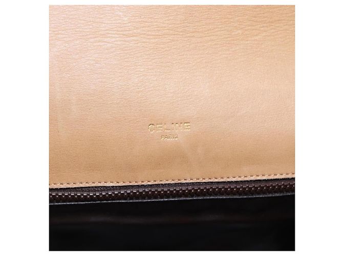 Céline Celine Vintage Macadam Canvas and Leather Beige - vista 7