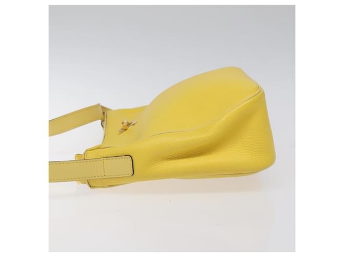 Céline Celine Vintage Leather Giallo - vista 4