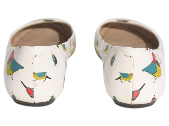 Bailarinas de cuero blanco con estampado de pájaro Marc by Marc Jacobs para mujeres EU 36 US 6 Multicolor - vista 4