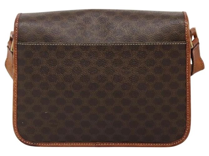 Céline Celine Vintage Macadam Canvas and Leather Marrone - vista 2