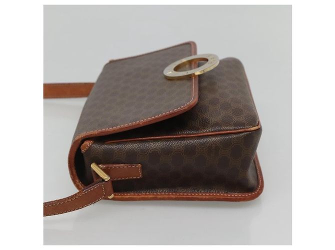 Céline Celine Vintage Macadam Canvas and Leather Marrone - vista 4