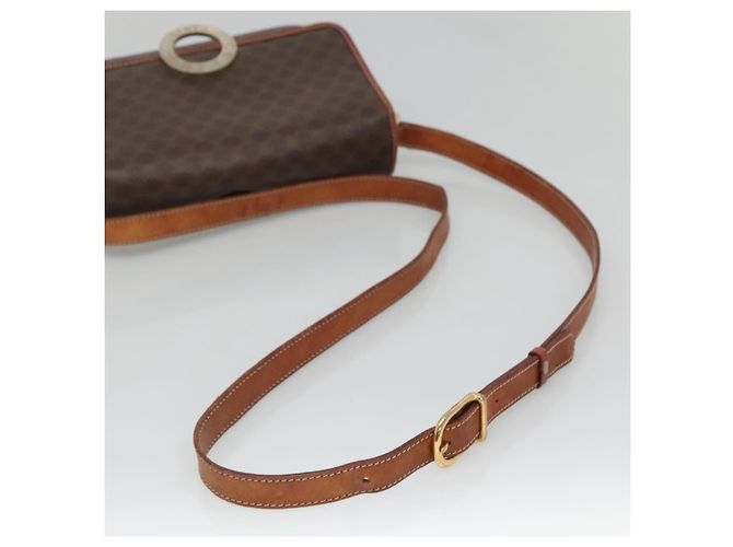 Céline Celine Vintage Macadam Canvas and Leather Marrone - vista 7