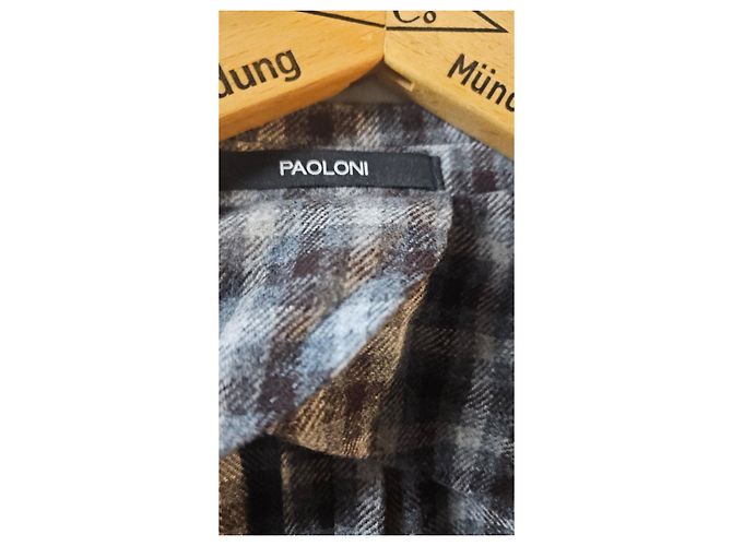 Autre Marque PAOLONI Blazer a quadri da uomo Marrone Grigio - vista 4