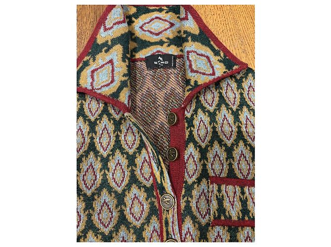 Polo in maglia multicolore Etro Verde - vista 4