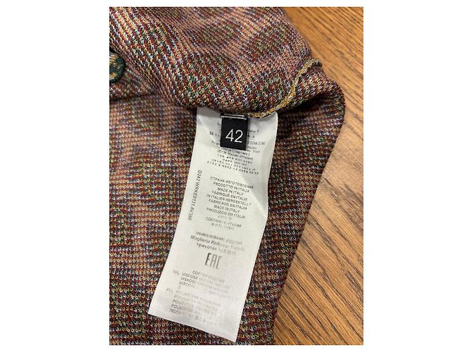 Polo in maglia multicolore Etro Verde - vista 5