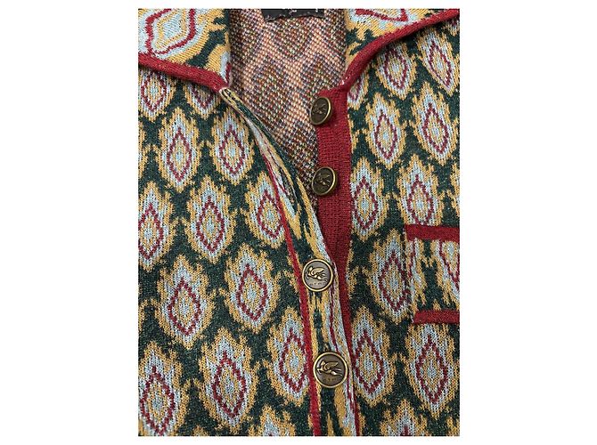 Polo in maglia multicolore Etro Verde - vista 6