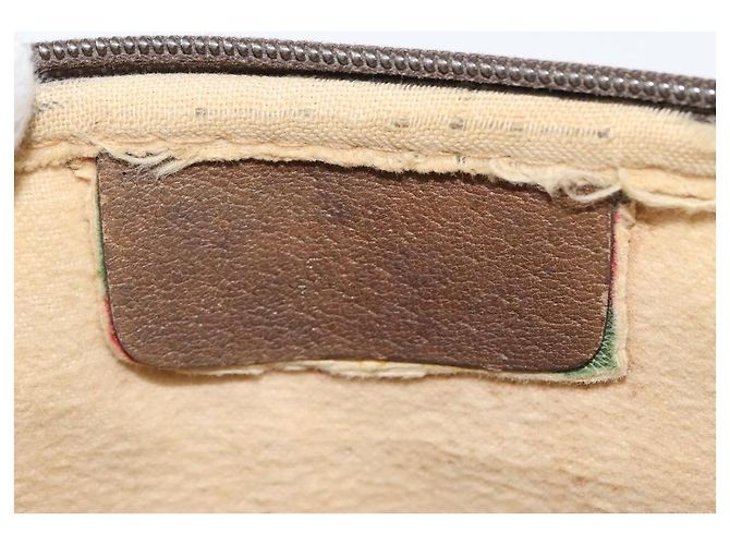 Gucci Borsa a Spalla GG Supreme PVC Beige Oro 97 02 068 Auth 173940 D'oro - vista 16