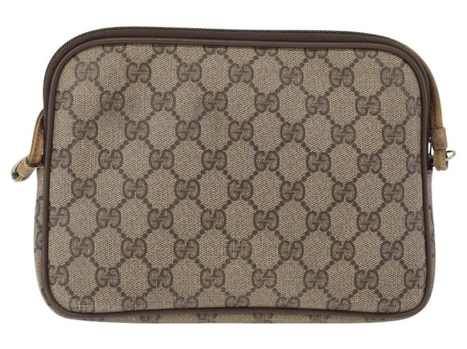 Gucci Borsa a Spalla GG Supreme PVC Beige Oro 97 02 068 Auth 173940 D'oro - vista 3