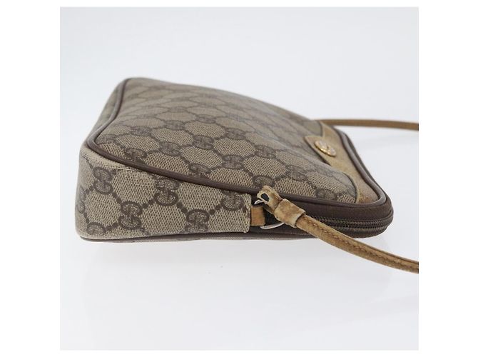 Gucci Borsa a Spalla GG Supreme PVC Beige Oro 97 02 068 Auth 173940 D'oro - vista 4