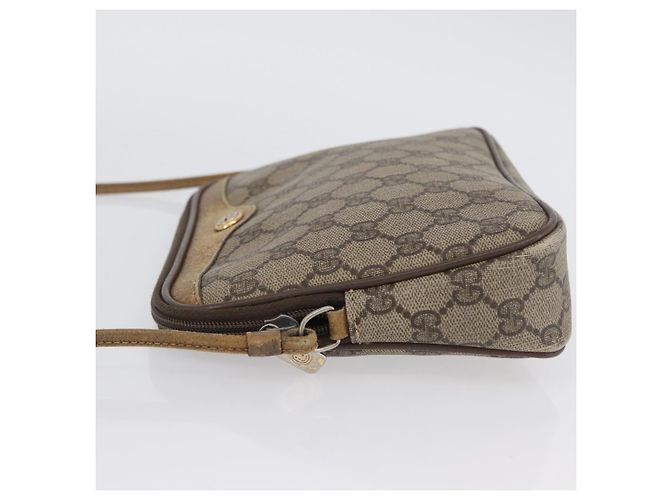 Gucci Borsa a Spalla GG Supreme PVC Beige Oro 97 02 068 Auth 173940 D'oro - vista 5