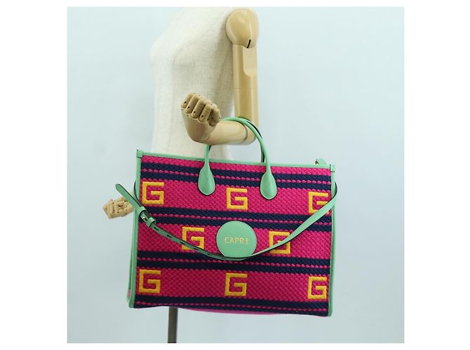 Capri Tasche der Resort-Kollektion von GUCCI Strickstoffe 2way 663709 Auth 173375SAM - Ansicht 25
