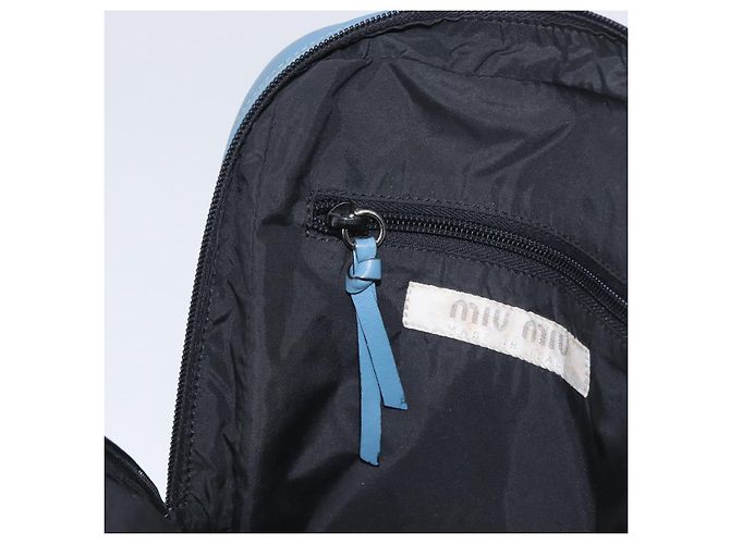 Borsa a Spalla Miu Miu in Pelle Azzurra Auth bs33816 Blu chiaro - vista 21
