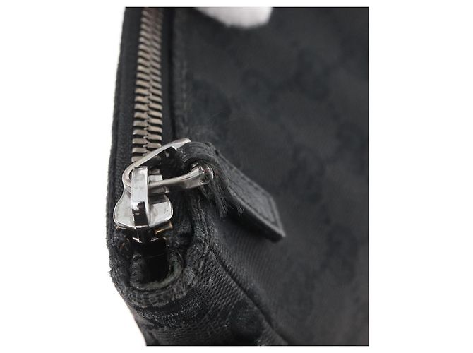 Borsa a Spalla GG Canvas Gucci Nera Argento 110054 Auth ka2902 Nero - vista 15