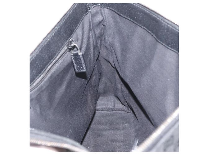 Borsa a Spalla GG Canvas Gucci Nera Argento 110054 Auth ka2902 Nero - vista 19