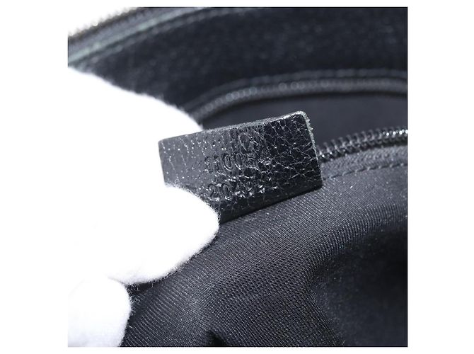 Borsa a Spalla GG Canvas Gucci Nera Argento 110054 Auth ka2902 Nero - vista 23