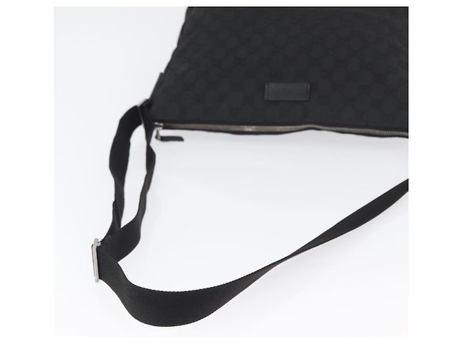 Borsa a Spalla GG Canvas Gucci Nera Argento 110054 Auth ka2902 Nero - vista 7