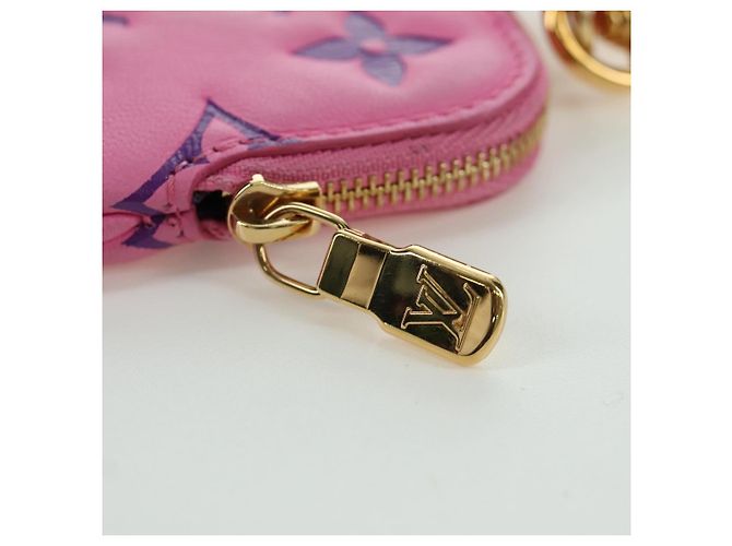 LOUIS VUITTON Monogram Lanyard Milty Pochette Monedero MP3072 LV Auth 172443M Rosa - vista 10