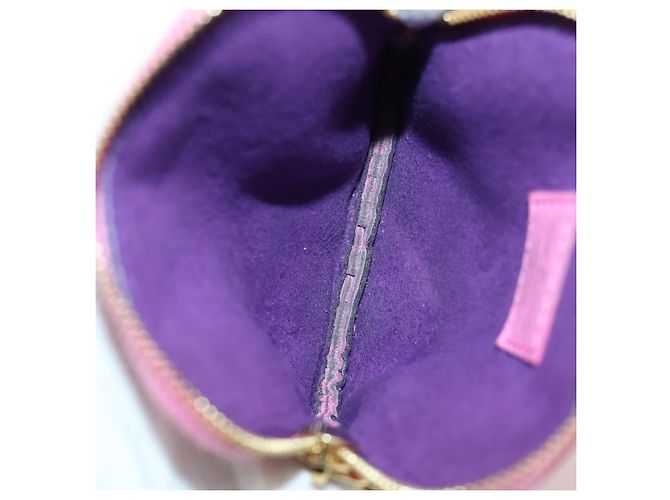 LOUIS VUITTON Monogram Lanyard Milty Pochette Monedero MP3072 LV Auth 172443M Rosa - vista 11
