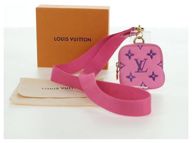 LOUIS VUITTON Monogram Lanyard Milty Pochette Monedero MP3072 LV Auth 172443M Rosa - vista 12