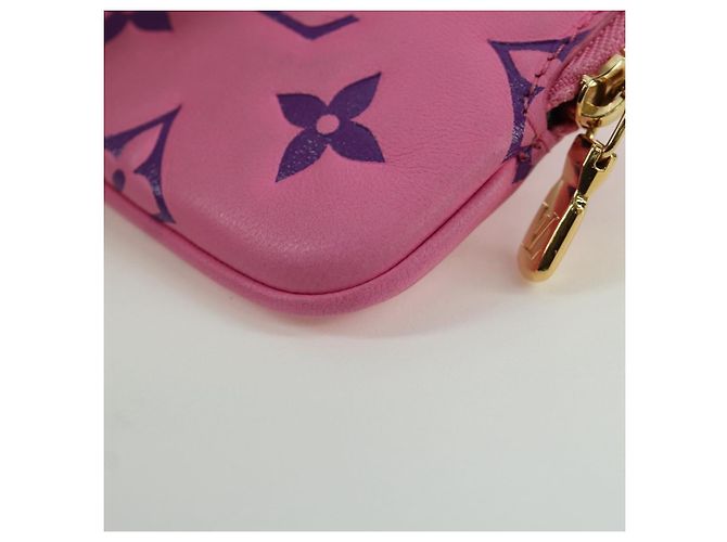 LOUIS VUITTON Monogram Lanyard Milty Pochette Monedero MP3072 LV Auth 172443M Rosa - vista 17