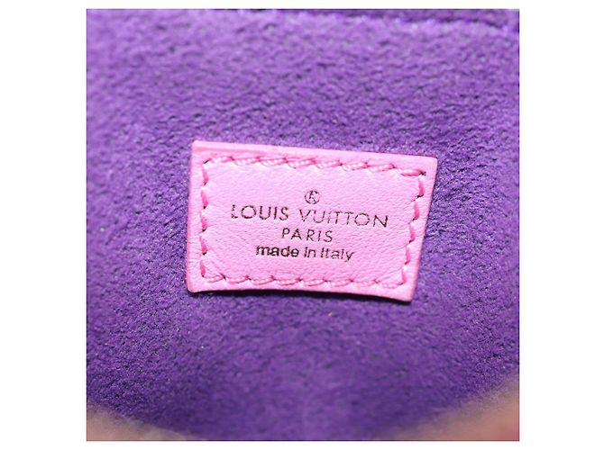 LOUIS VUITTON Monogram Lanyard Milty Pochette Monedero MP3072 LV Auth 172443M Rosa - vista 18
