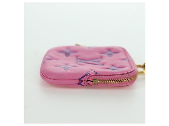 LOUIS VUITTON Monogram Lanyard Milty Pochette Monedero MP3072 LV Auth 172443M Rosa - vista 4