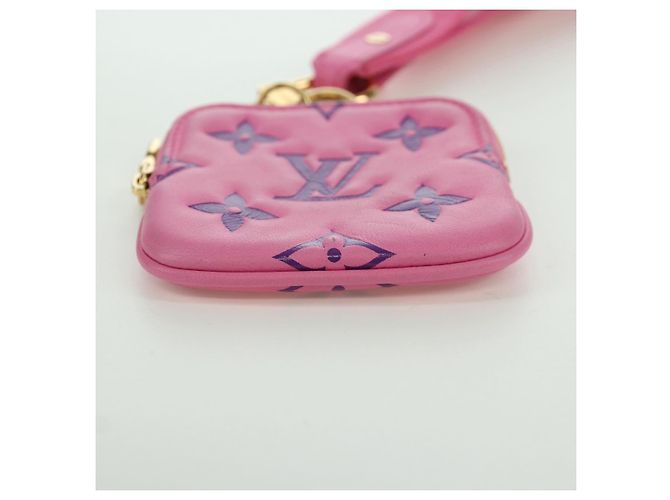 LOUIS VUITTON Monogram Lanyard Milty Pochette Monedero MP3072 LV Auth 172443M Rosa - vista 5