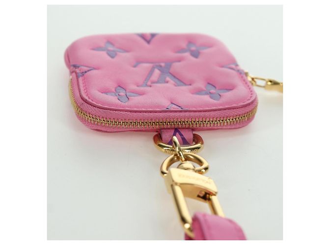 LOUIS VUITTON Monogram Lanyard Milty Pochette Monedero MP3072 LV Auth 172443M Rosa - vista 6