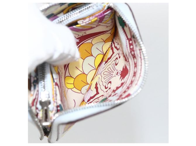Hermès HERMES Azap Compact Seide in Leder Mehrfarbig Silber Auth LNZ572SAM Mehrfarben - Ansicht 21