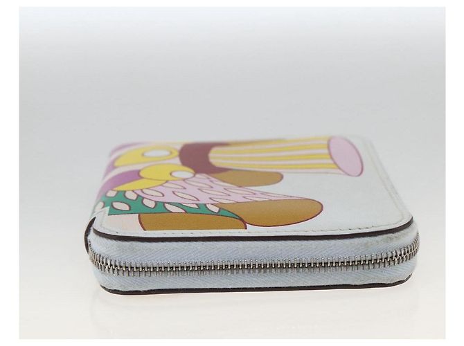 Hermès HERMES Azap Compact Seide in Leder Mehrfarbig Silber Auth LNZ572SAM Mehrfarben - Ansicht 5