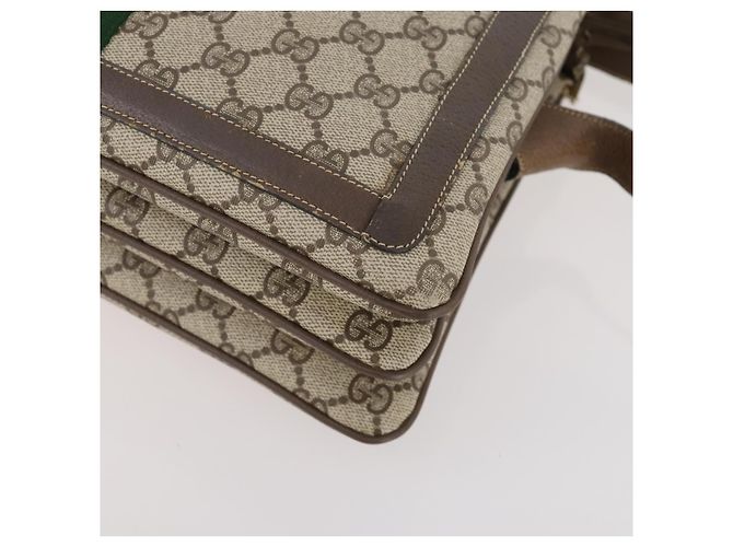 Bolso de Hombro Gucci GG Supreme Web Sherry Line PVC Beige 14 02 013 Auth 171659 - vista 10
