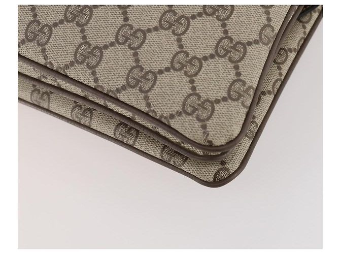 Bolso de Hombro Gucci GG Supreme Web Sherry Line PVC Beige 14 02 013 Auth 171659 - vista 12