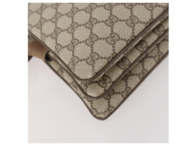 Bolso de Hombro Gucci GG Supreme Web Sherry Line PVC Beige 14 02 013 Auth 171659 - vista 13