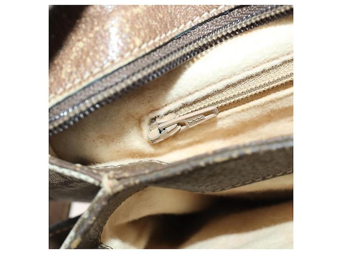 Bolso de Hombro Gucci GG Supreme Web Sherry Line PVC Beige 14 02 013 Auth 171659 - vista 21